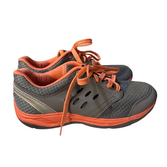 Vionic Womens 6.5 Gray & Orange Athletic Sneakers - Picture 3 of 7